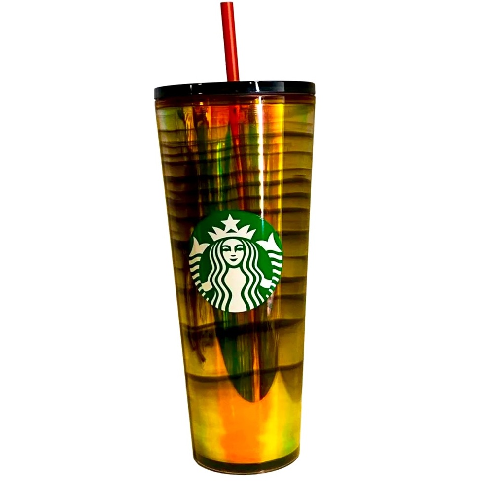 NEW Starbucks Target Exclusive Halloween 2022 Night Stripe Gold 24oz Tumbler